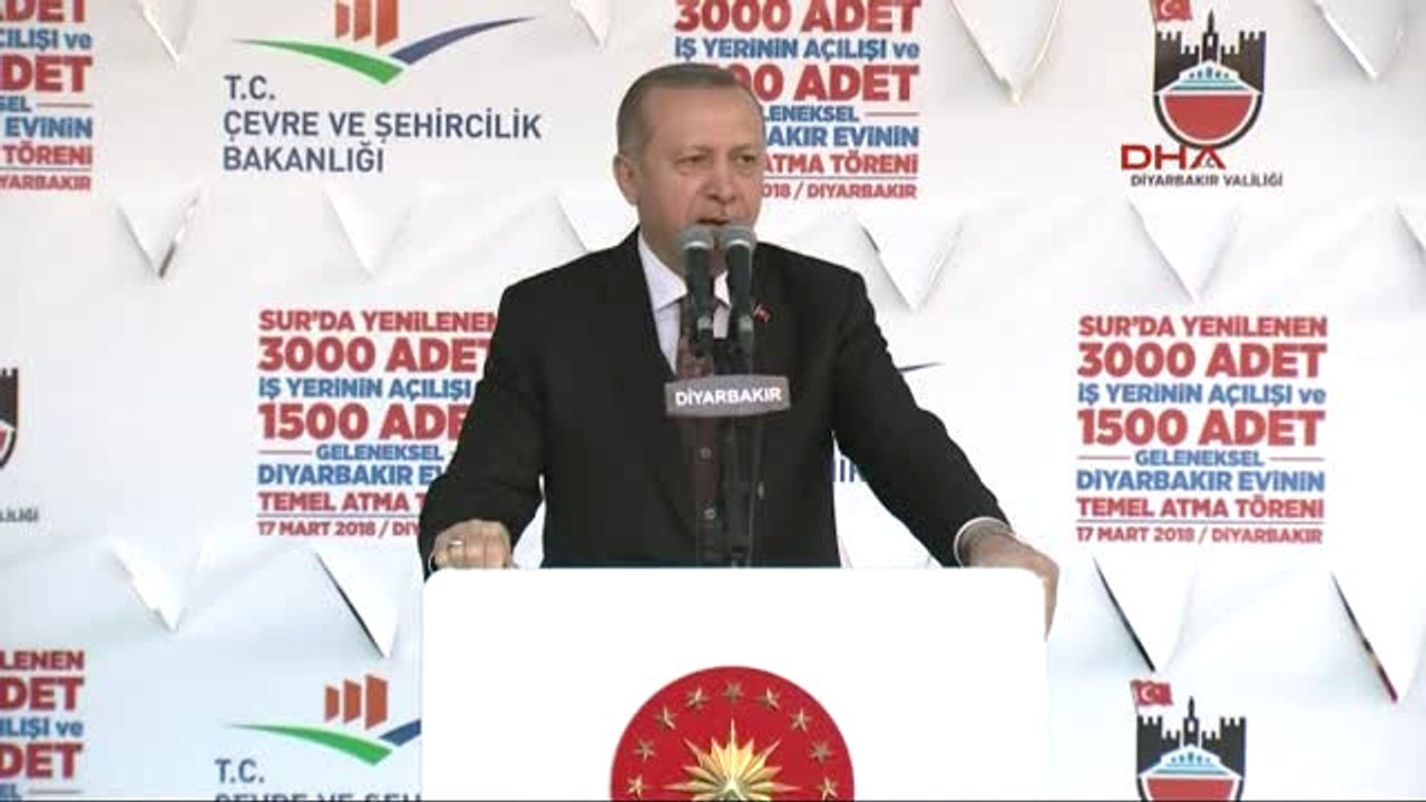 Diyarbakır Cumhurbaşkanı Erdoğan Açılış ve Temel Atma Töreninde Konuştu