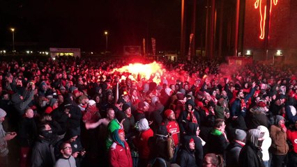 Ambiance à Sclessin après le but de Renaud Emond