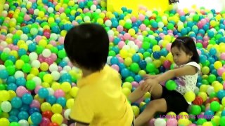 Fun Indoor Playground for Kids and Family Giant Slides, Hanging Kiddie Swing Children Play Center
