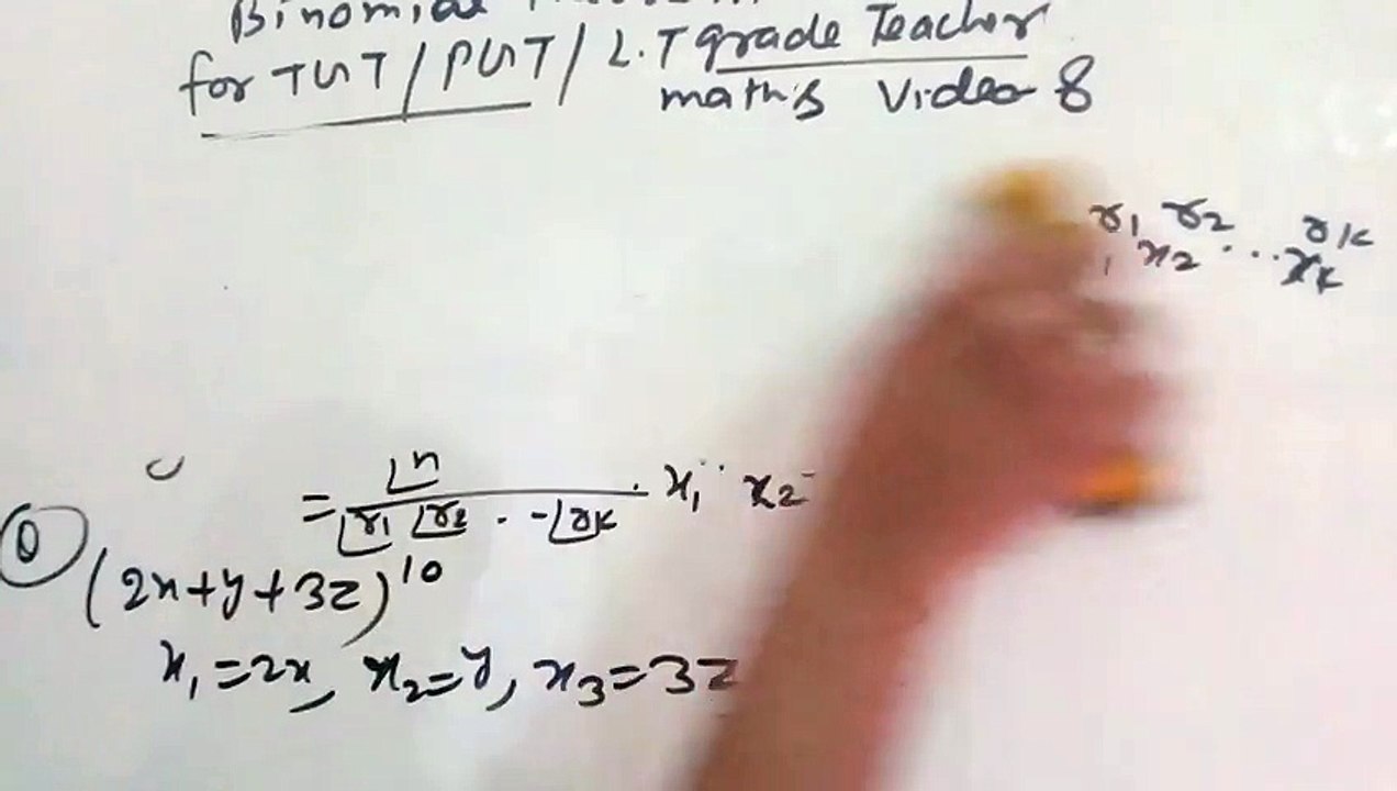 Binomial theorem  for tgt / pgt  maths video 8