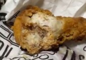 Maggots Wriggle Inside KFC Chicken Drumstick