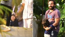 Taimur Ali Khan Plays With Saif Ali Khan In The Garden While Kareena Kapoor Khan