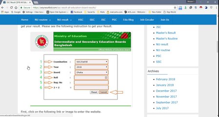 SSC Result 2018 All Education Board Bangladesh