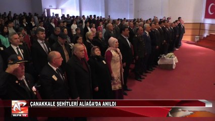 Çanakkale Şehitleri Aliağa’da Anıldı