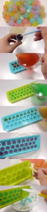 How to Make Rainbow Color Mini Star Pudding Recipe Jelly Cooking 무지개 미니별 젤리 푸딩 만들기!! 푸딩 요리 소꿉 놀이