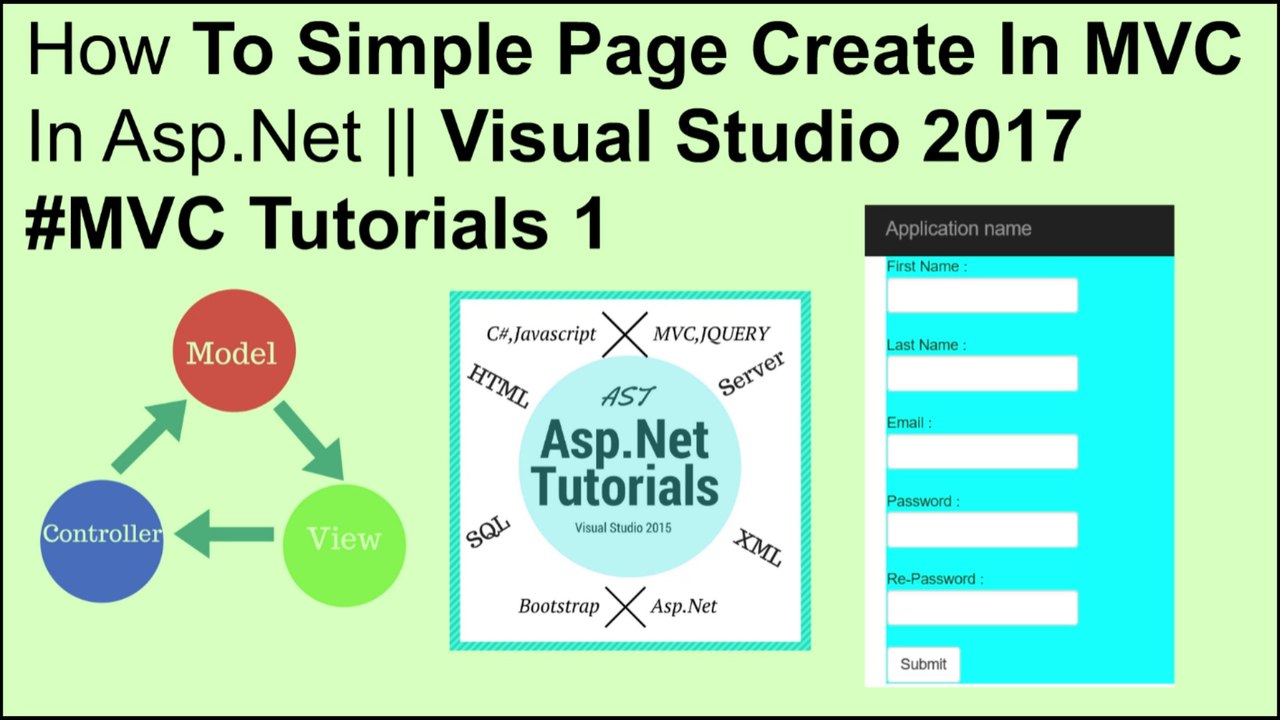 How to simple page create in mvc in asp.net || visual studio 2017 #MVC tutorials 1