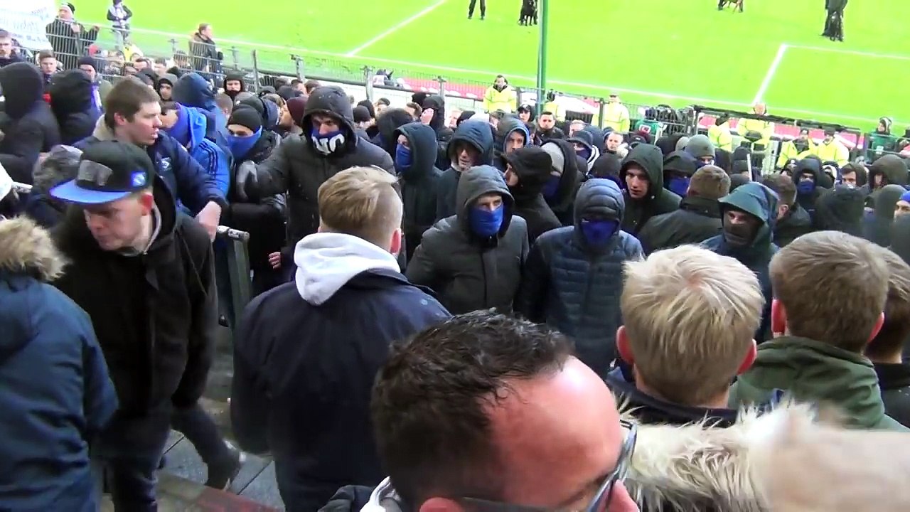 HSV - Hertha BSC 1:2  -  Anarchie und Chaoten im Volksparkstadion Hamburg