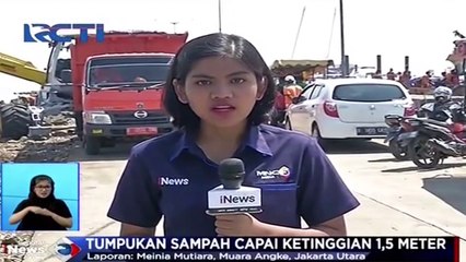 Tumpukan Sampang Capai Ketinggian 1,5 Meter di Muara Angke Jakarta Utara
