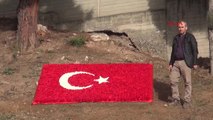 Amasya Çanakkale Şehitlerini Anma Töreninde, Karanfilden Türk Bayrağı