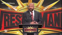 Ronda Rousey & Triple H share an intense moment during WrestleMania 35 press conference