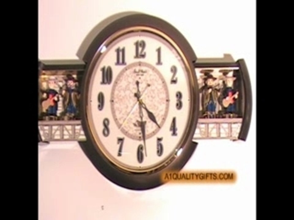 Country Jamboree Rhythm Small Word Wall Clock