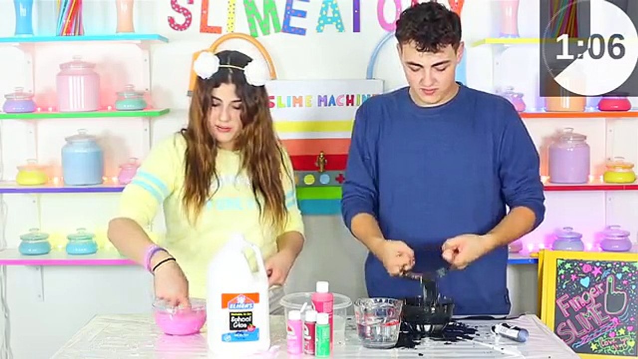 ONE FINGER SLIME CHALLENGE | Making slime under 3 minutes with 1 finger | Slimeatory #49