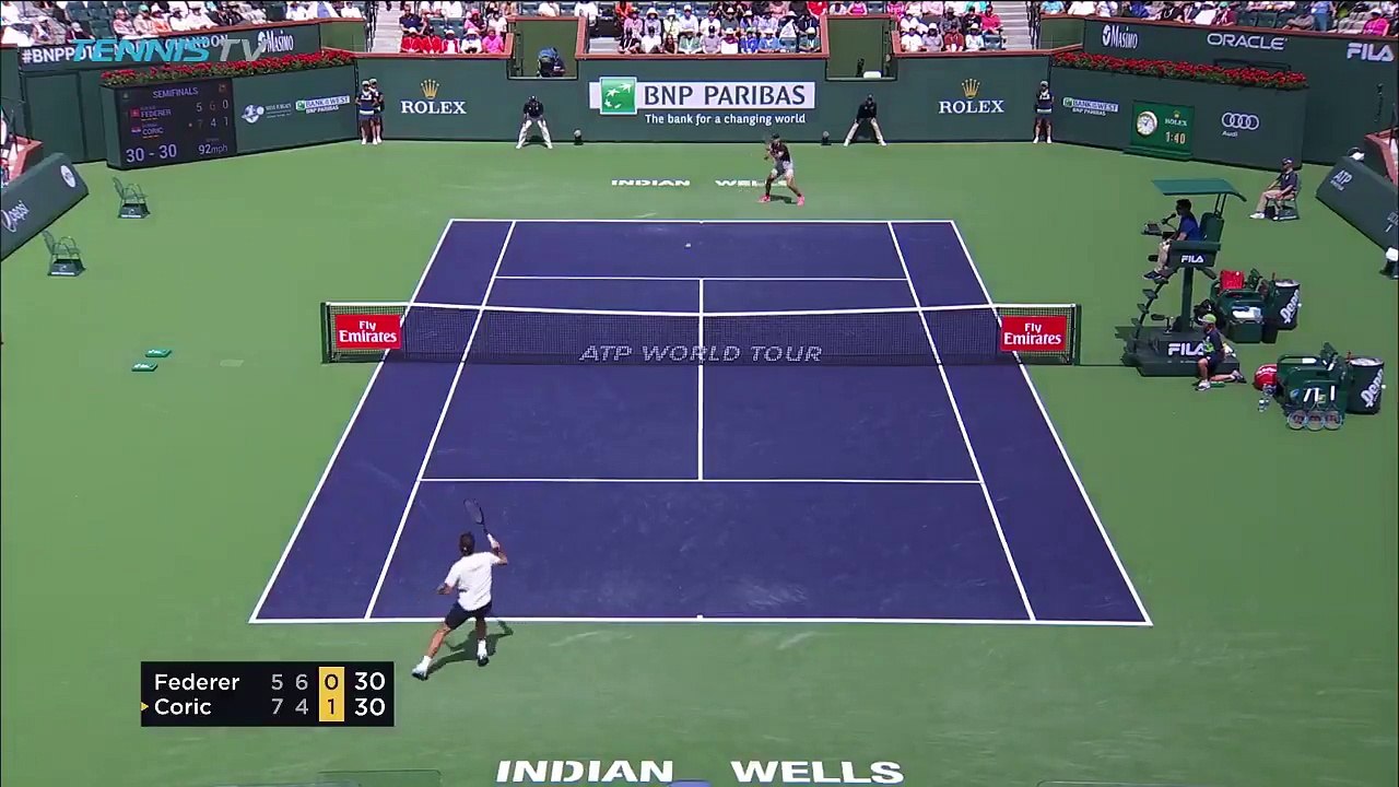 Le point dingue entre Roger Federer et Coric