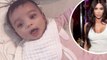 'Morning cutie': Kim Kardashian shares darling photo of baby daughter Chicago in pink onesie after she turns two months old.