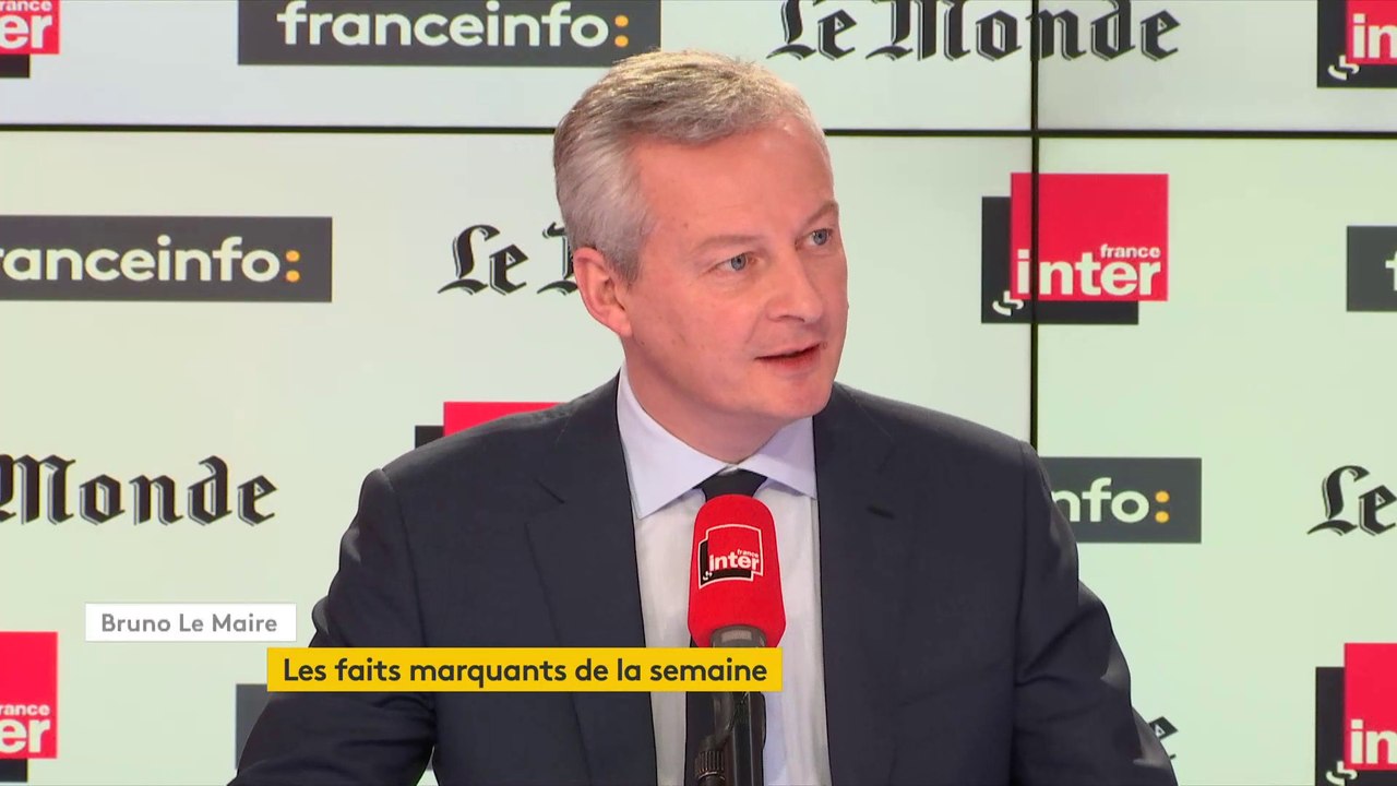 Bruno Le Maire est l'invité de Questions Politiques