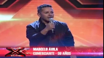 Marcelo Ávila con todo el sentimiento puesto en el escenario del Factor X Bolivia 2018