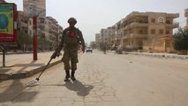 Afrin Şehir Merkezinde Güvenlik Güçleri, Mayın Arama Tarama Faaliyeti Yürütüyor