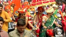 MARATHI Woman's Celebrate GUDI PADVA Festival on Motorbikes