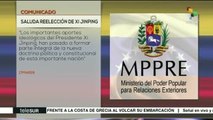 Venezuela felicita a Xi Jinpign por su reeleción en presidencia china
