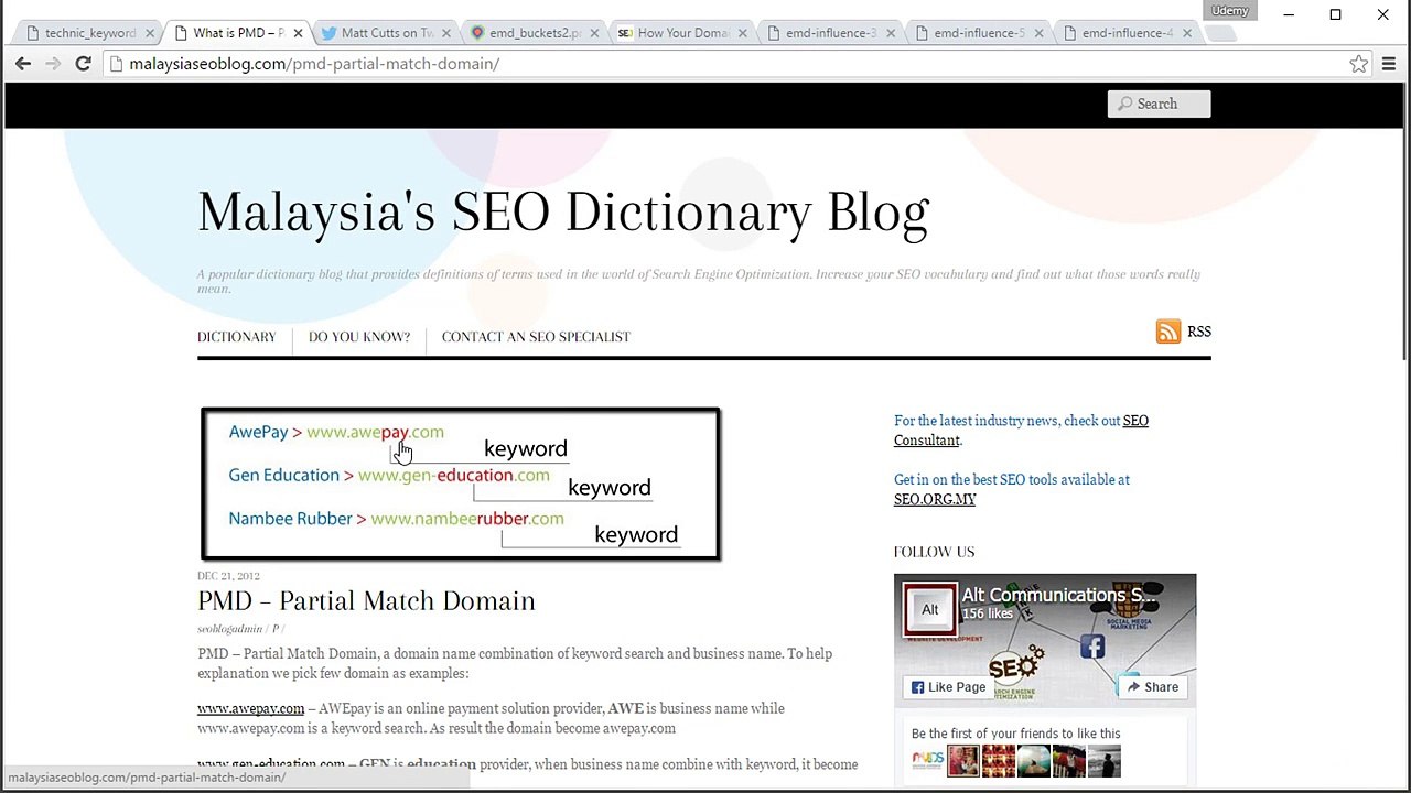 Complete wordpress SEO training course. On page and Off page SEO.- LESSON 7 - SEO Factors _ Keyword in Domain Name