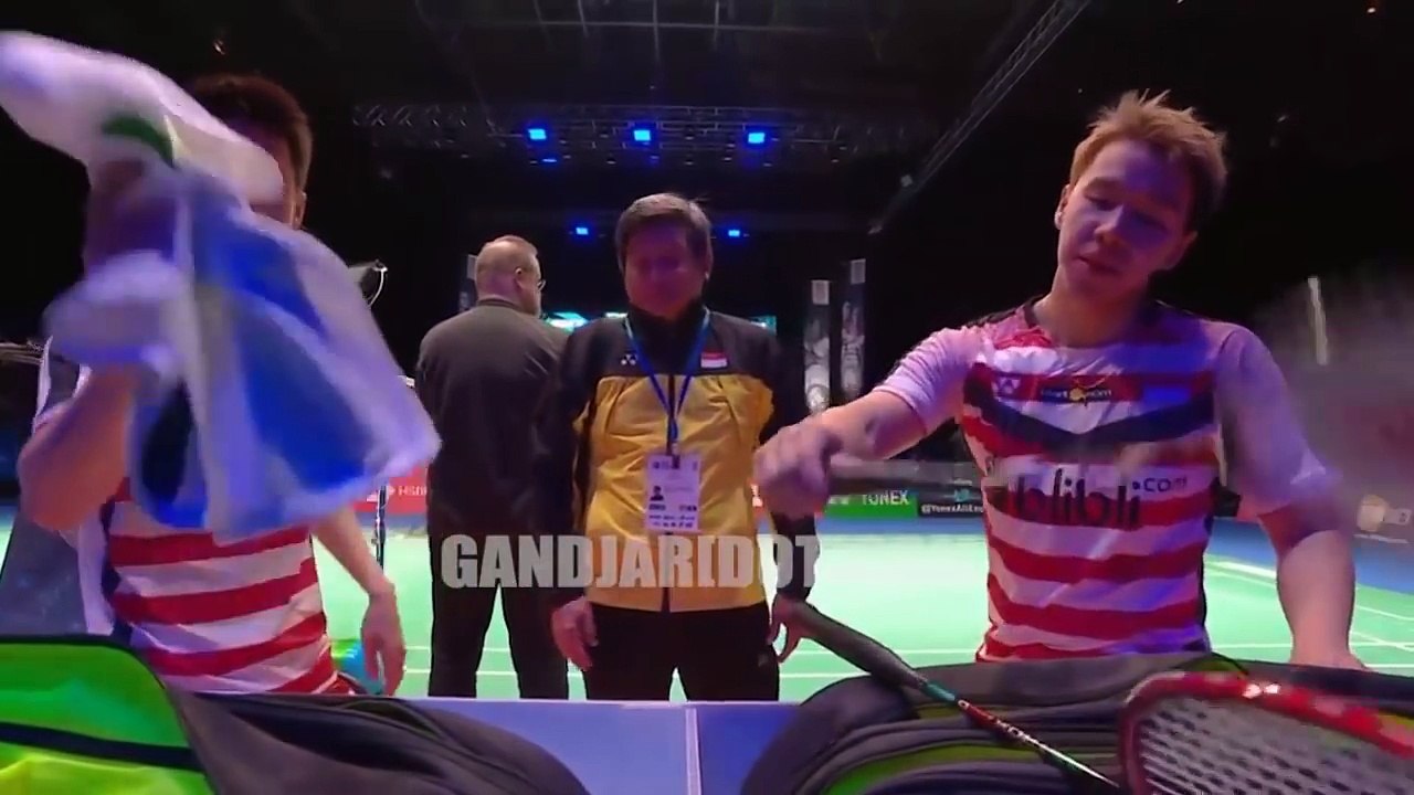Kevin Sanjaya Sukamuljo/Marcus Fernaldi Gideon vs Mads Conrad/Mads Kolding - SF All England 2018