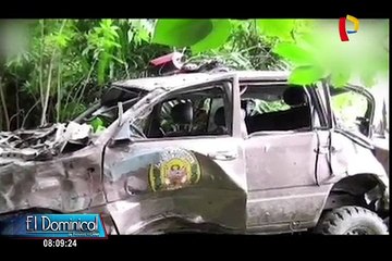 Moyobamba: cinco policías fallecen luego de que vehículo cayera a un abismo