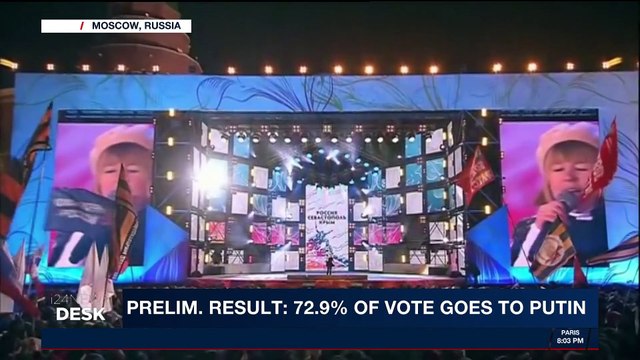 i24NEWS DESK | Putin seeks to tighten grip on power | Sunday, March 18th 2018