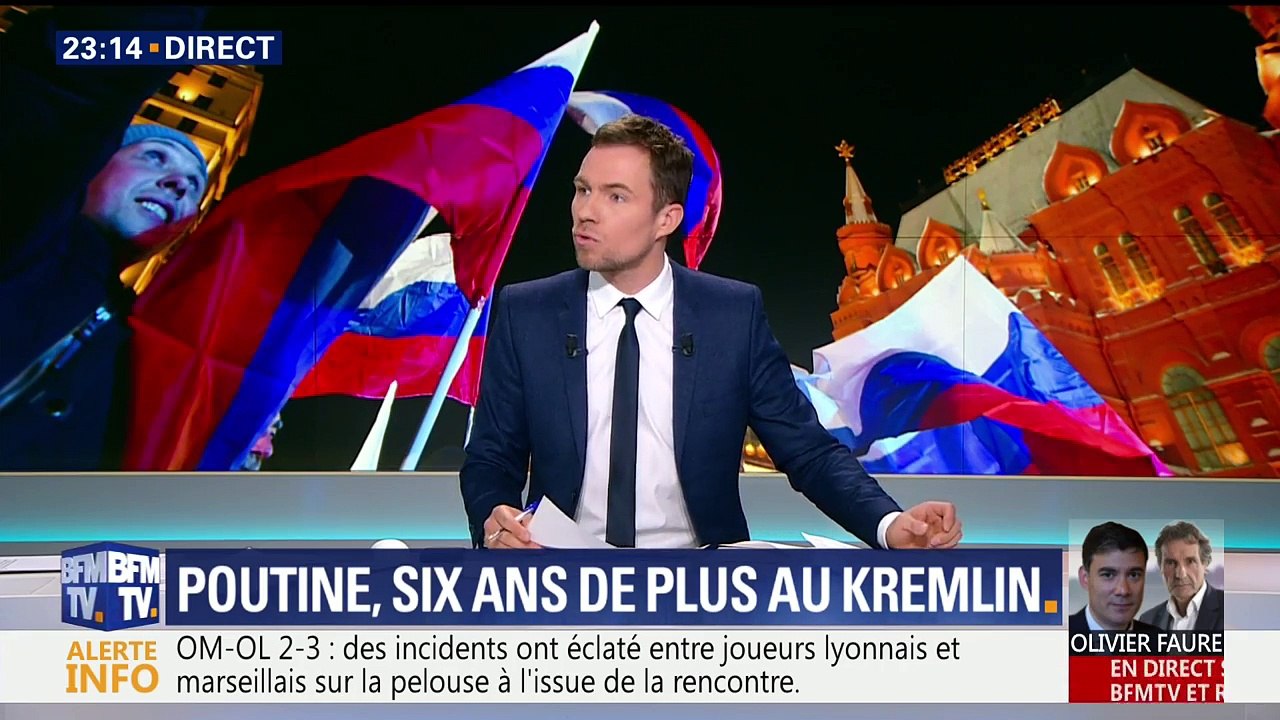Vladimir Poutine élu pour la 4eme fois président de Russie avec 73,9% des voix