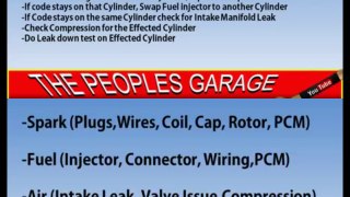 How to Diagnose Codes P0301 - P0310 - Cylinder Misfires