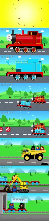 Disney Lightning Mcqueen Train Vs Dinoco Train - Cartoon Kids Video