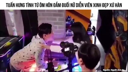 Tuấn Hưng tình tứ ôm hôn đắm đuối nữ diễn viên xinh đẹp xứ Hàn