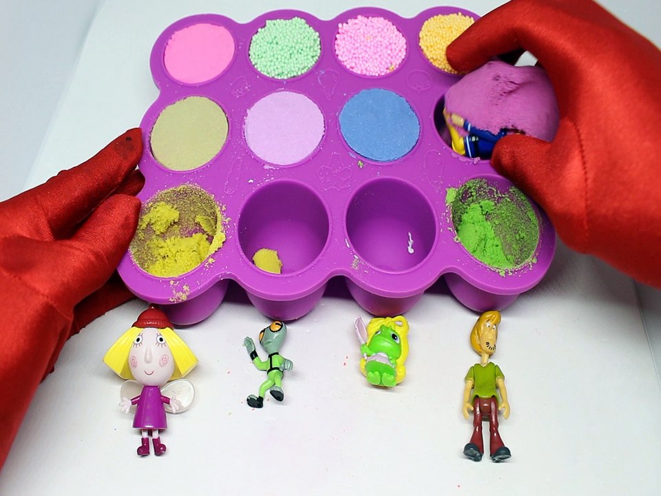 Learn Colors with Yogurt Sand vs Play Doh vs Foam Clay Surprise