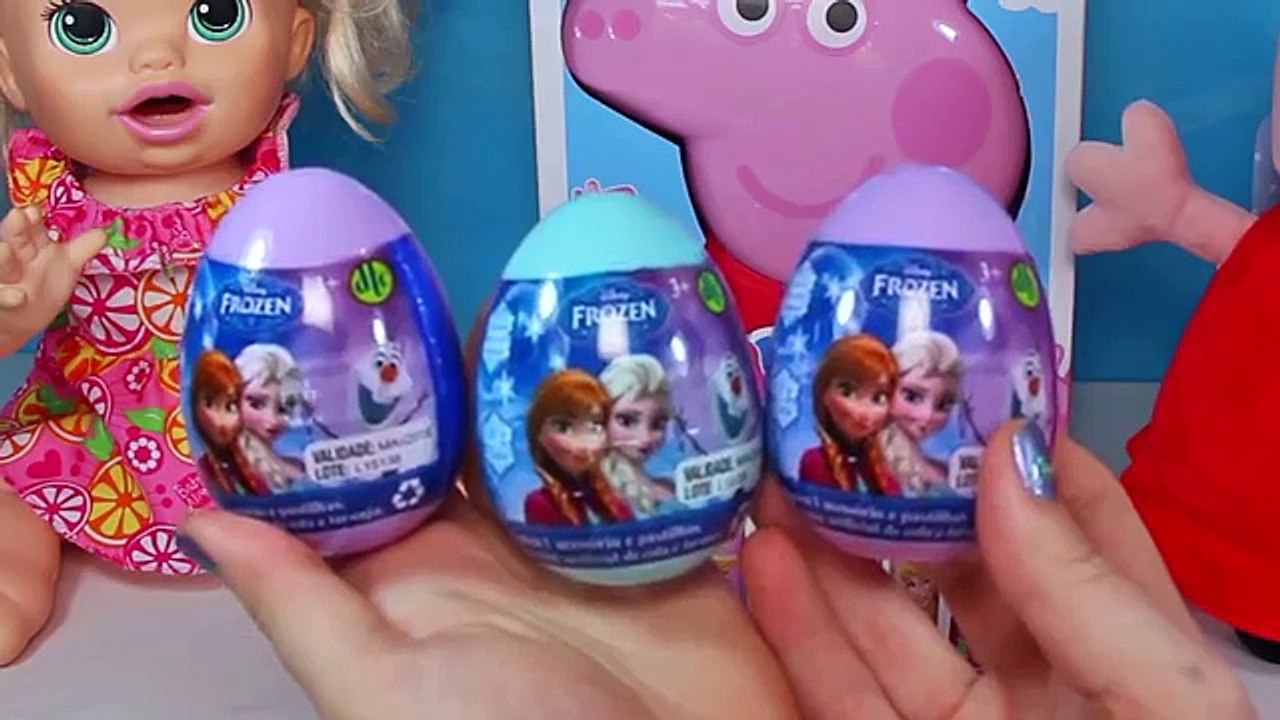 Peppa Pig Maleta Cabeleireiro Baby Alive Batons Princesas Disney Frozen Ovo Surpresa Bonecas Video