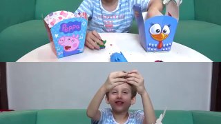 Caixas Ovos Surpresas da Peppa Pig Galinha Pintadinha Frozen Massinha Play Doh Kids Surprise Eggs