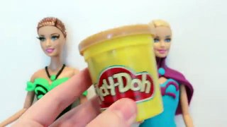 How To Create and Style Frozen Queen Elsa and Anna Hairstyle with Play Doh Tutorial