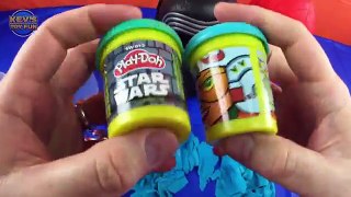 Star Wars Action Figures Play Doh Surprise Eggs & Star Wars Nesting Dolls Unboxing Review