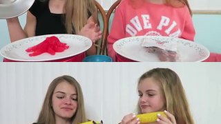 Real Food vs Gummy Food Challenge ~ Jacy and Kacy