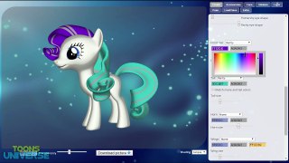 My Little Pony Friendship is Magic Rarity 3D Pony Creator Game for Children