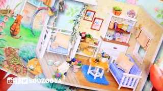 DIY Unicorn Beach Front dollhouse! DIY miniature room!