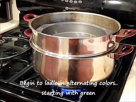 Banh Da Lon (Coconut Pandan Tapioca Steamed Vietnamese Dessert)