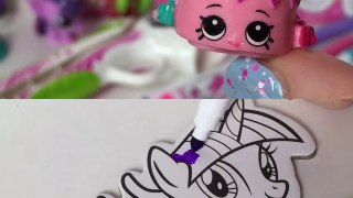 My Little Pony DIY Pop Out Art - DohVinci Play Doh Craft - Shopkins MLP Blind Bag Toy Surprises