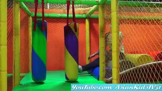 Kids Indoor Playground: A Pool of Mega Bloks, Trampoline, Kiddie Slide and More! Summer new