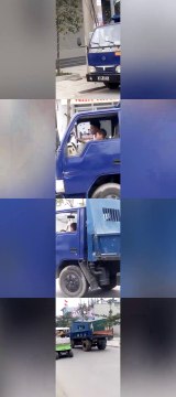 Bé 10 tuổi lái xe tải giữa đường phố Thanh Hóa