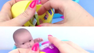 Видео с Куклой Пупсик с сюрпризами игрушки для девочек Baby Doll Bathtime surprises