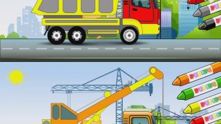Alex clown coloring excavator, tror, educational cartoon for kids, coloring pages cars