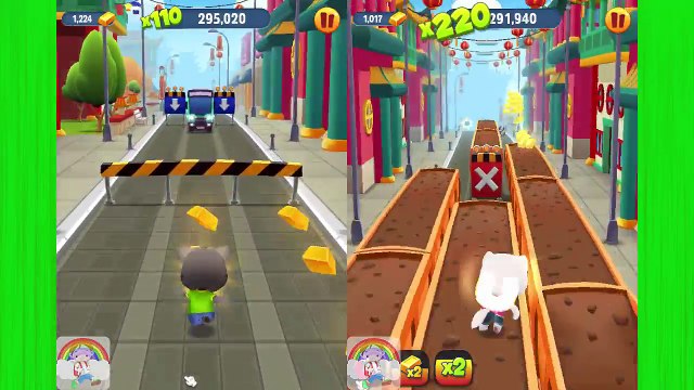 Talking Tom Gold Run Android Gameplay New Update Chinese - Talking Tom vs Talking Angela