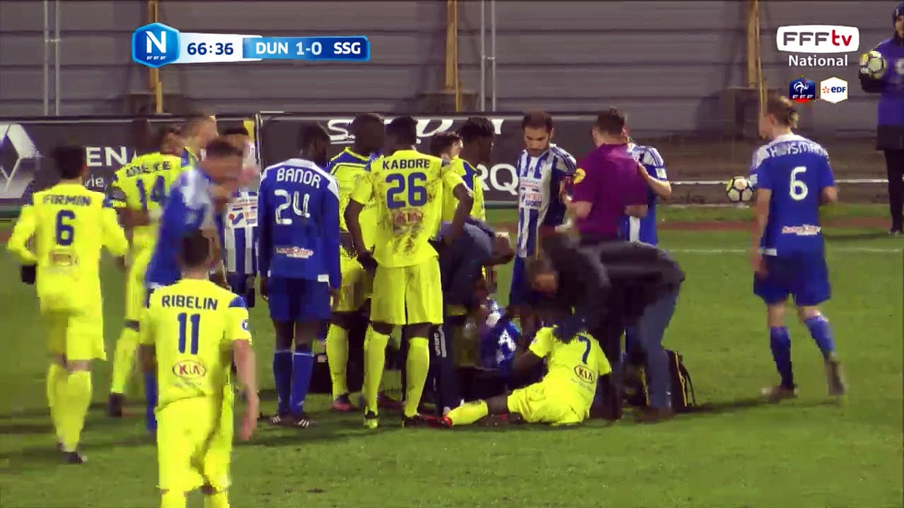 Quel choc tête contre tête...