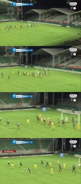 Corner très bien frappé mais repoussé par la défense de Chambly.