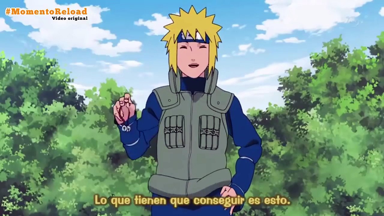 Kakashi le quita un cascabel a Minato durante el entrenamiento | Sub Español