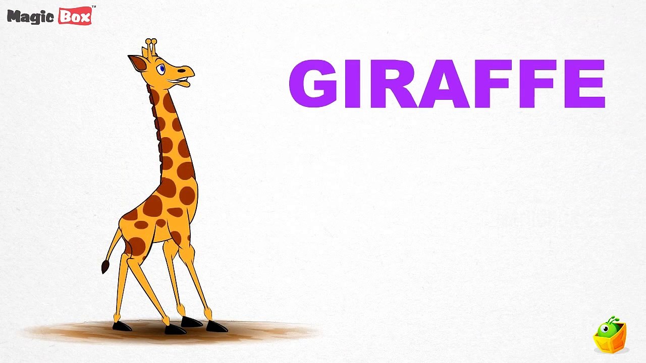 Giraffe Animal Alphabet Pre School Learn Spelling Videos For Kids
